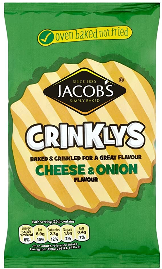 Crisps & Snacks - Jacob's Mini Cheddars Crinkly Cheese and Onion 105g