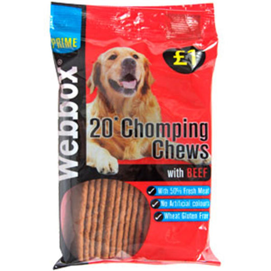 Dog Food Webbox Chomping Chews Beef