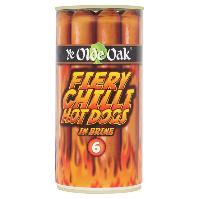 Ye Olde Oak Fiery Chilli Hot Dogs (tin, 560g)